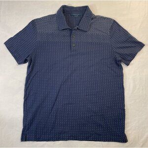 Medium Blue/White Perry Ellis Polo Shirt Pima Cotton